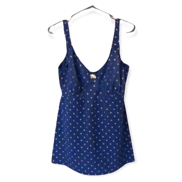 Robby Len 1970s Vintage Skirted Swimsuit Deadstock ILGWU 22W Runs Small - Picture 1 of 16